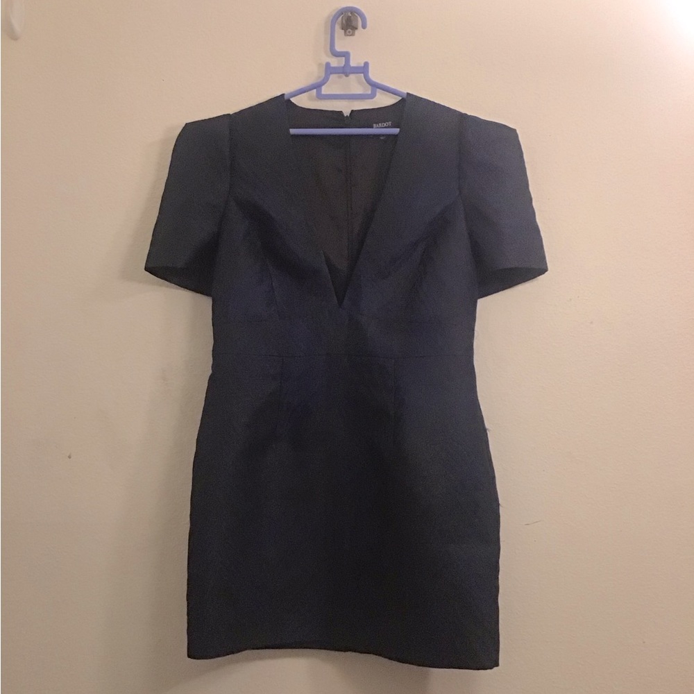 Bardot Dress - blue and black size 10